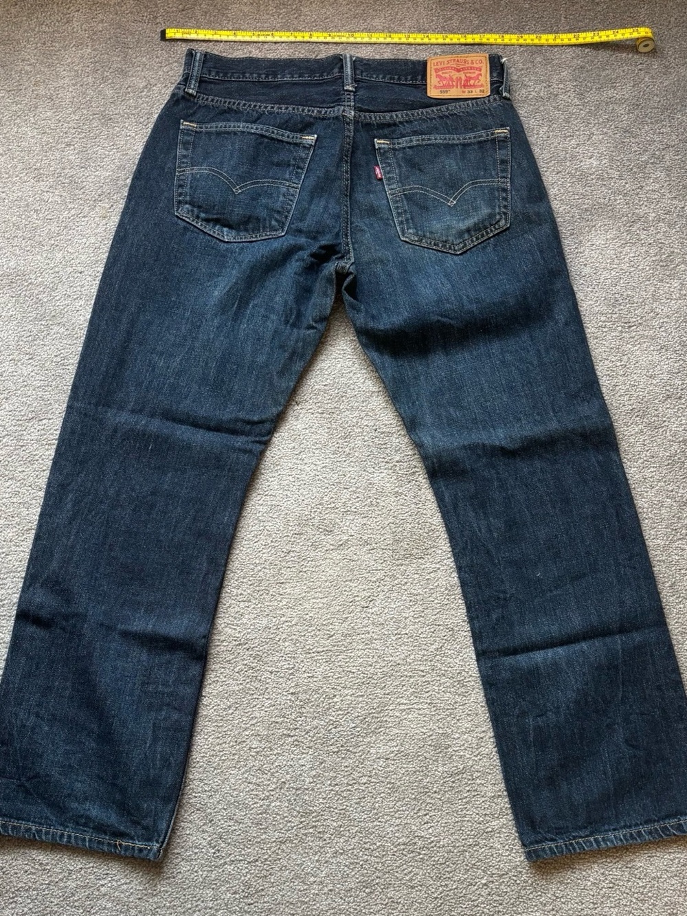 Levi's 559 Relaxed Straight Jeans Blue Waist 33 Length 32
